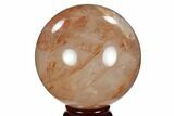 Polished Hematoid (Harlequin) Quartz Sphere - Madagascar #121616-1